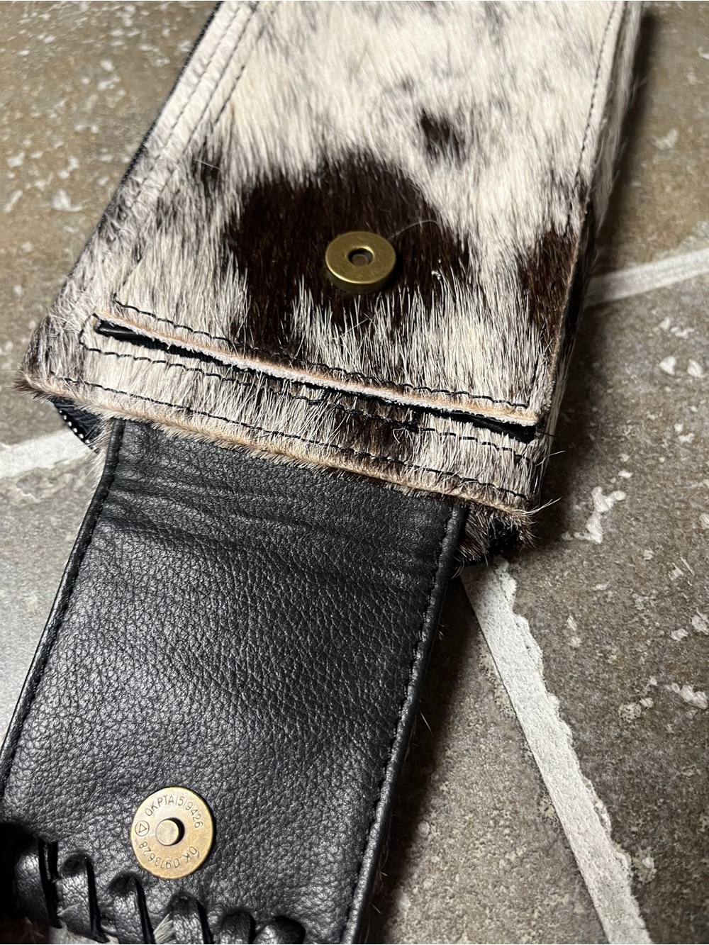 Myra Cookie Crunch Leather and Hairon Wallet Cowhide - Picture 5 of 5